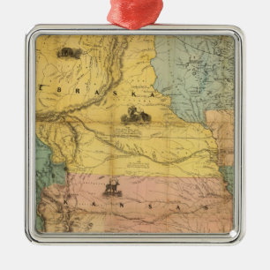 Nebraska and Kansas 2 Metal Ornament