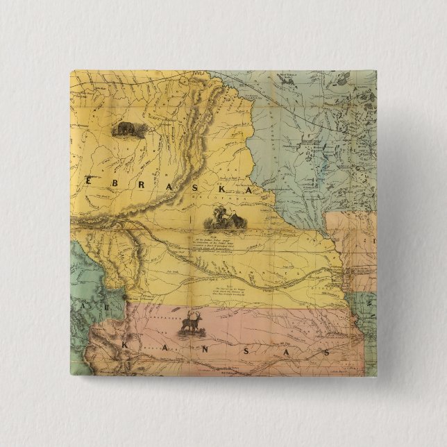 Nebraska and Kansas 2 Pinback Button (Front)