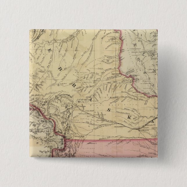 Nebraska and Kansas 3 Pinback Button (Front)