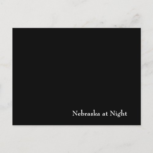 Nebraska at Night Postcard