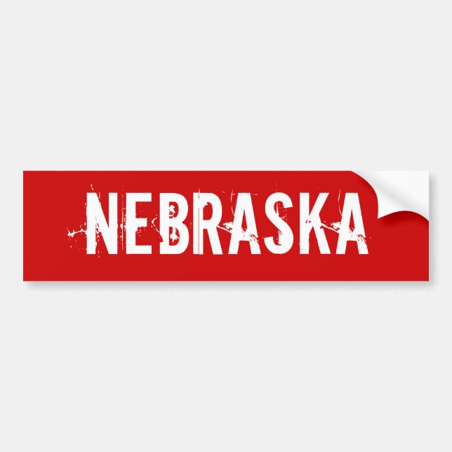 Nebraska Bumper Sticker (Front)