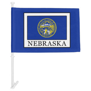Nebraska Car Flag
