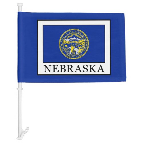 Nebraska Car Flag