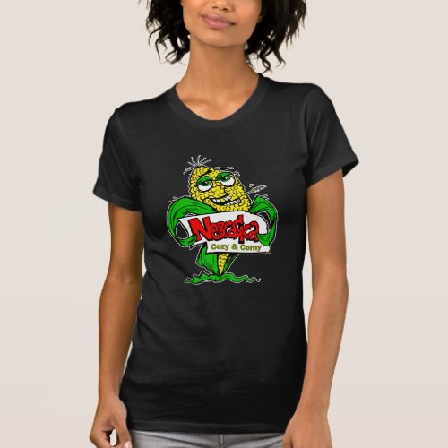 Nebraska Cartoon Corn Cob T_Shirt