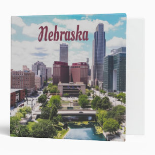 Nebraska City Skyline Omaha 3 Ring Binder