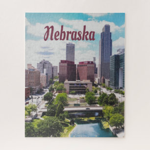 Nebraska City Skyline Omaha Jigsaw Puzzle