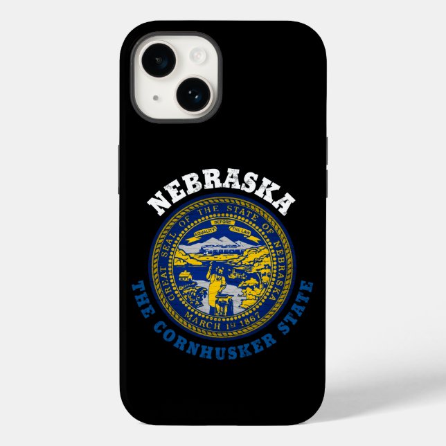NEBRASKA CORNHUSKER STATE FLAG Case-Mate iPhone CASE (Back)