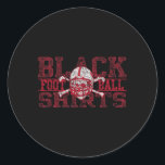 Nebraska Cornhuskers Vintage Blackshirts Football  Classic Round Sticker<br><div class="desc">Nebraska Cornhuskers Vintage Blackshirts Football</div>
