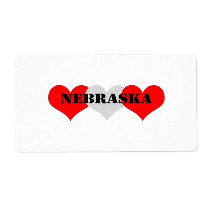 Nebraska Custom Shipping Labels