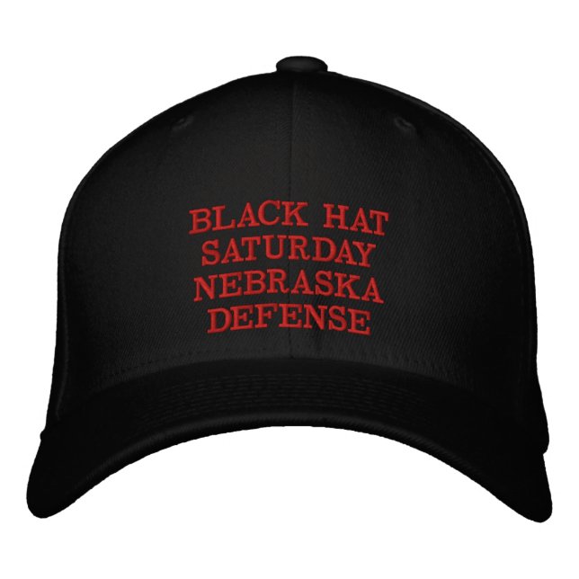 NEBRASKA DEFENSE EMBROIDERED BASEBALL HAT (Front)