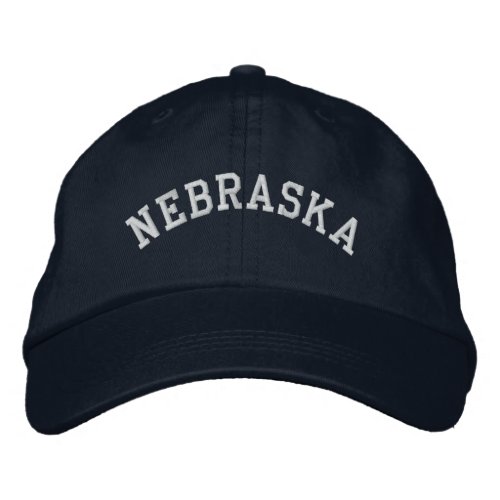 Nebraska Embroidered Basic Cap Navy Blue