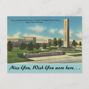 Nebraska, Father Flanagans Boys Town Postcard
