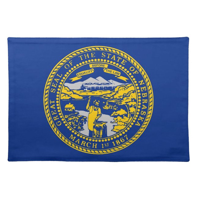 Nebraska Flag American MoJo Placemat (Front)