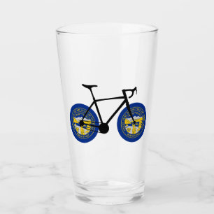 Nebraska Flag Cycling Glass