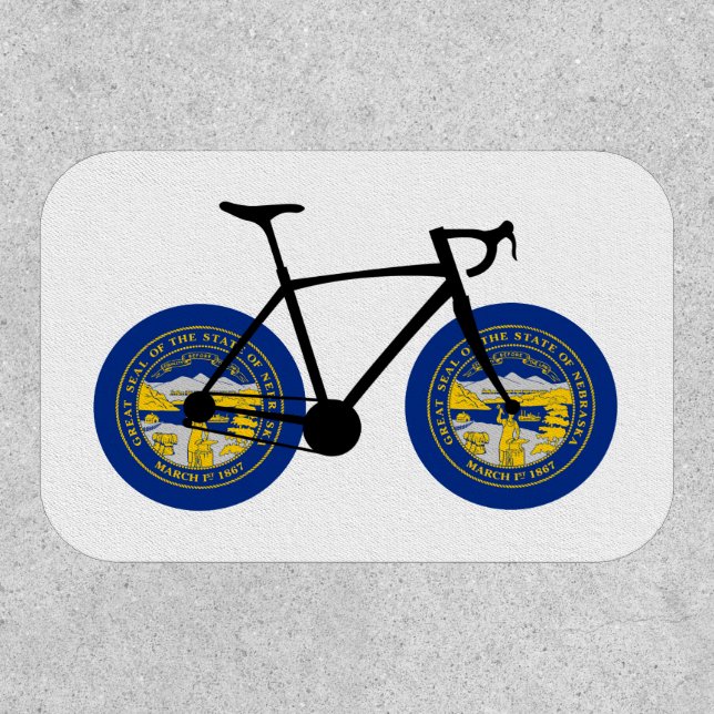 Nebraska Flag Cycling Patch (Front)