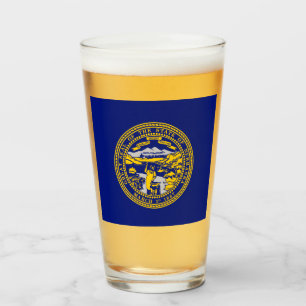 Nebraska flag glass