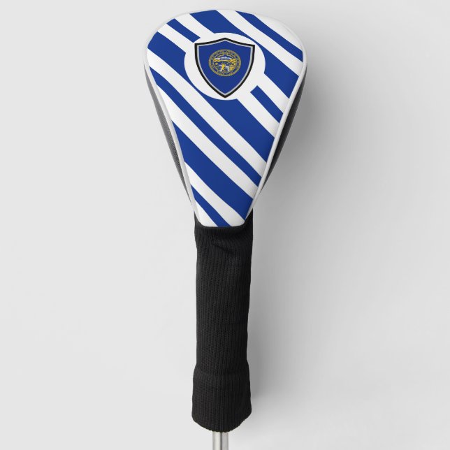 Nebraska flag golf head cover (Front)