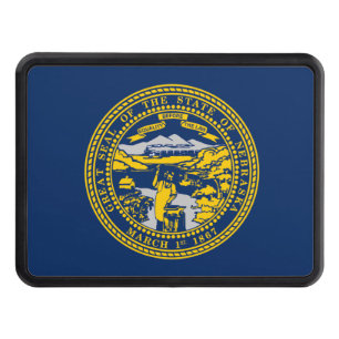 Nebraska flag hitch cover