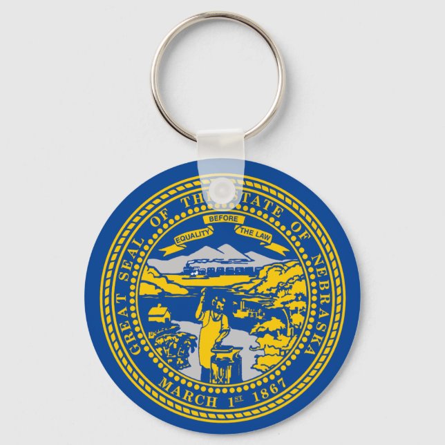 Nebraska flag keychain (Front)