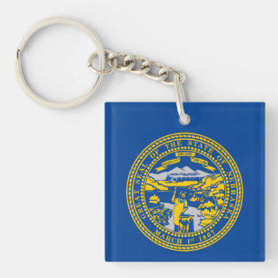 Nebraska flag keychain
