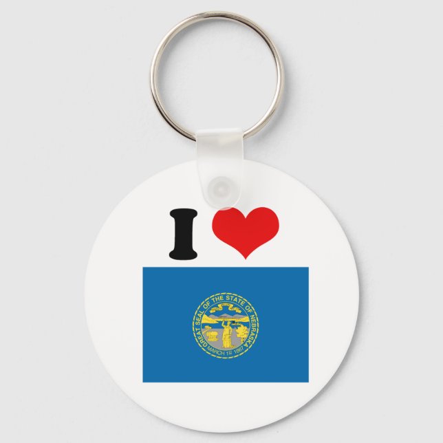 NEBRASKA FLAG KEYCHAIN (Front)