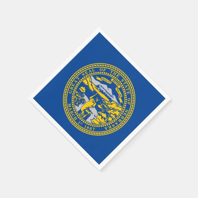 Nebraska flag napkins (Corner)