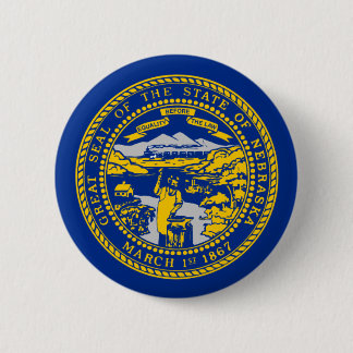 Nebraska Flag Pinback Button
