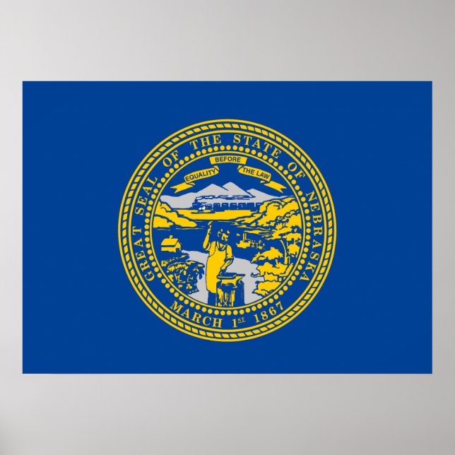Nebraska flag poster (Front)