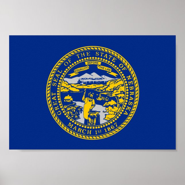 Nebraska Flag Poster (Front)