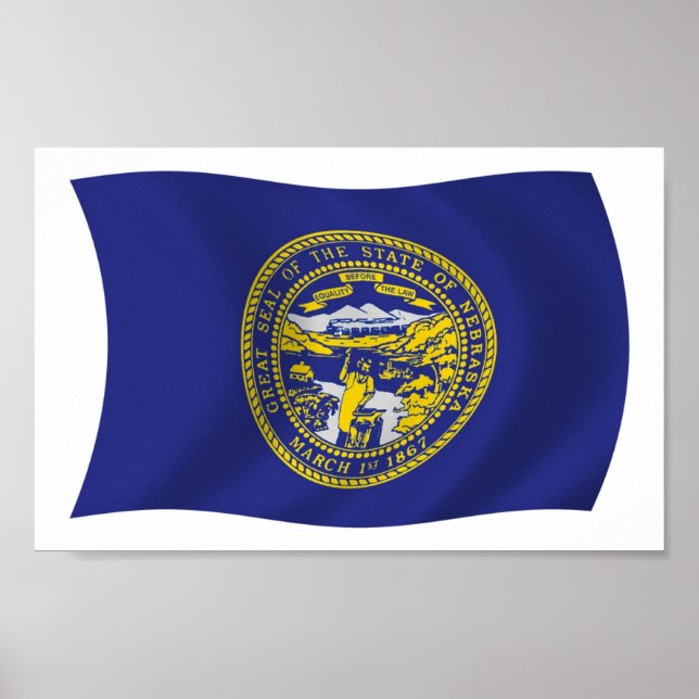 Nebraska Flag Poster Print (Front)