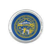 Nebraska flag ring (Front)