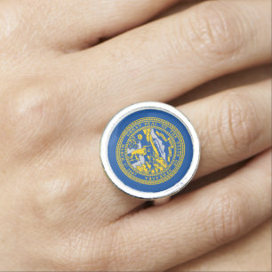 Nebraska flag ring