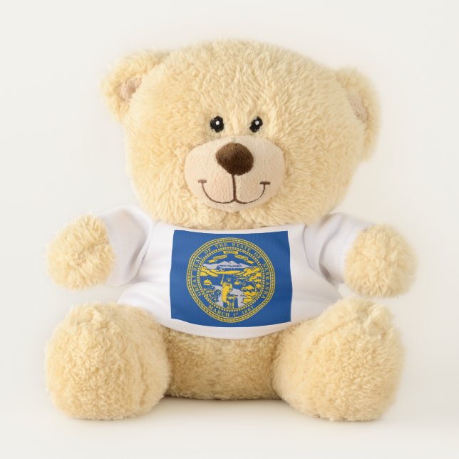 Nebraska flag teddy bear (Front)
