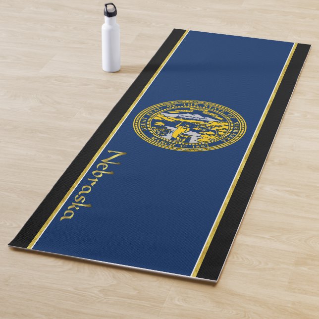 Nebraska flag yoga mat (In Situ)