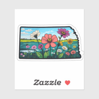 Nebraska Flowers - Nebraska Wild Flowers Sticker