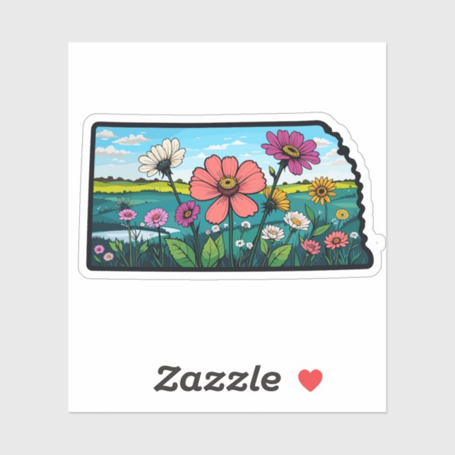 Nebraska Flowers - Nebraska Wild Flowers Sticker (Sheet)