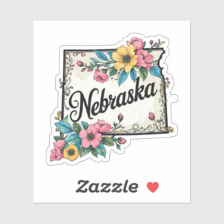 Nebraska Flowers - Wild Flowers Nebraska Sticker