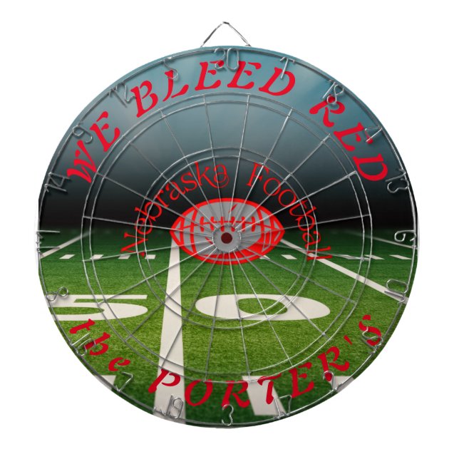 Nebraska Football - Personalize Dartboard (Front)