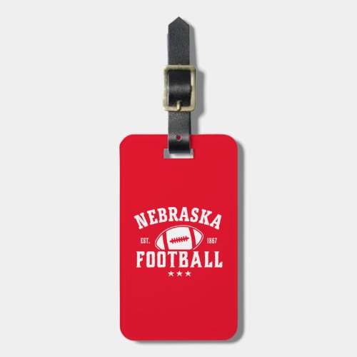Nebraska Football Player and Sports Team Fan Luggage Tag