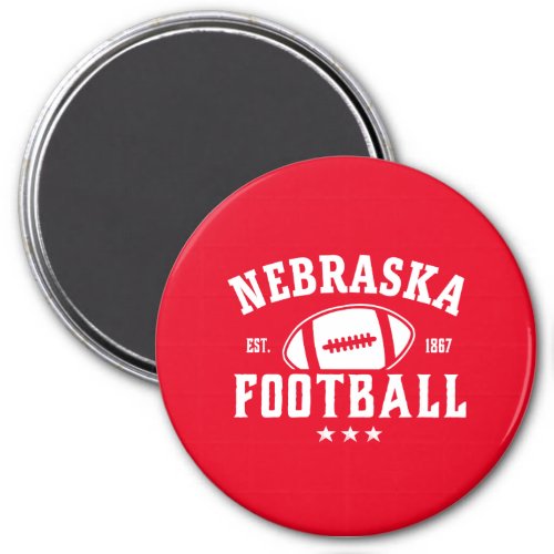 Nebraska Football Player and Sports Team Fan Magnet