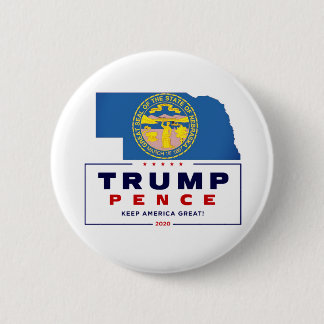 Nebraska for Trump Pence 2020 Button