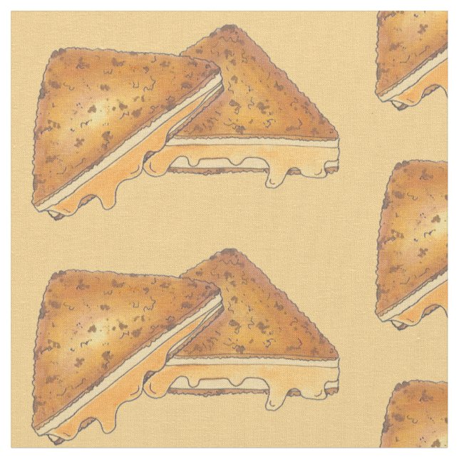 Nebraska Fried Toasted Cheese Frenchees Sandwich Fabric (Close Up)