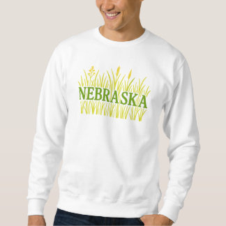 Nebraska Grassland Typography | Rustic Tallgrass  Sweatshirt