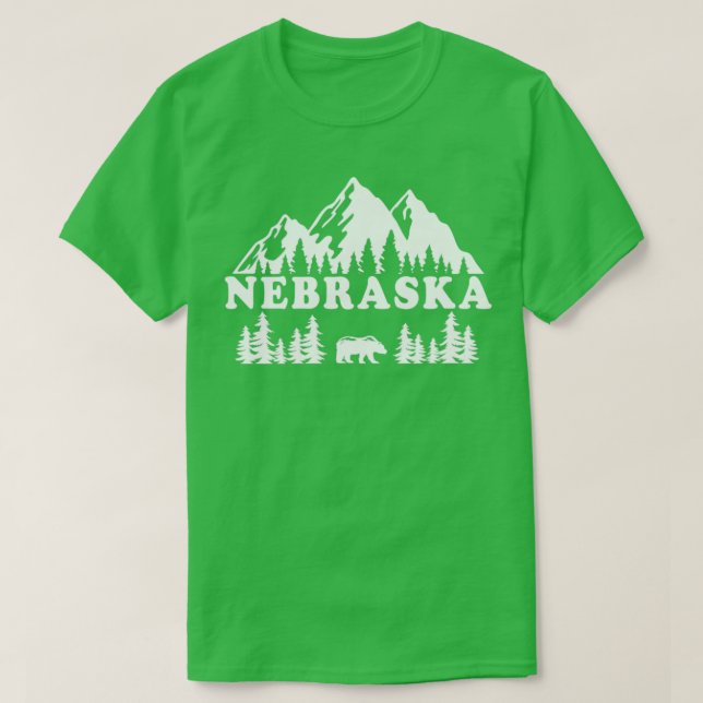 Nebraska Hiking  T-Shirt (Design Front)