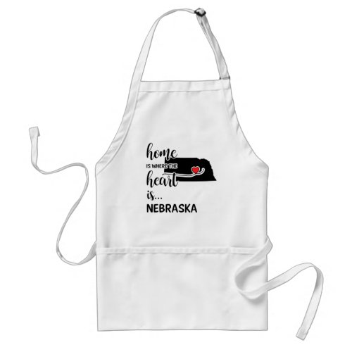 Nebraska home is where the heart is adult apron