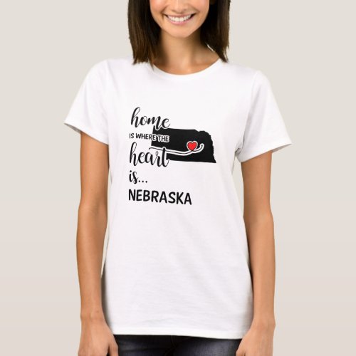 Nebraska home is where the heart is T_Shirt