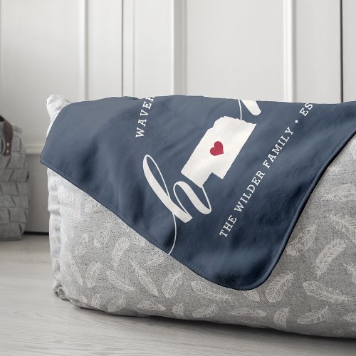 Nebraska Home State Personalized Sherpa Blanket