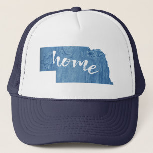Nebraska Home Wood Grain Trucker Hat