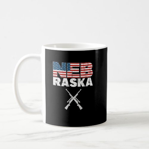 Nebraska Hunter American Flag Patriotic Hunting Ne Coffee Mug
