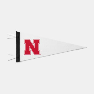 Nebraska Huskers Block N Logo Pennant Flag